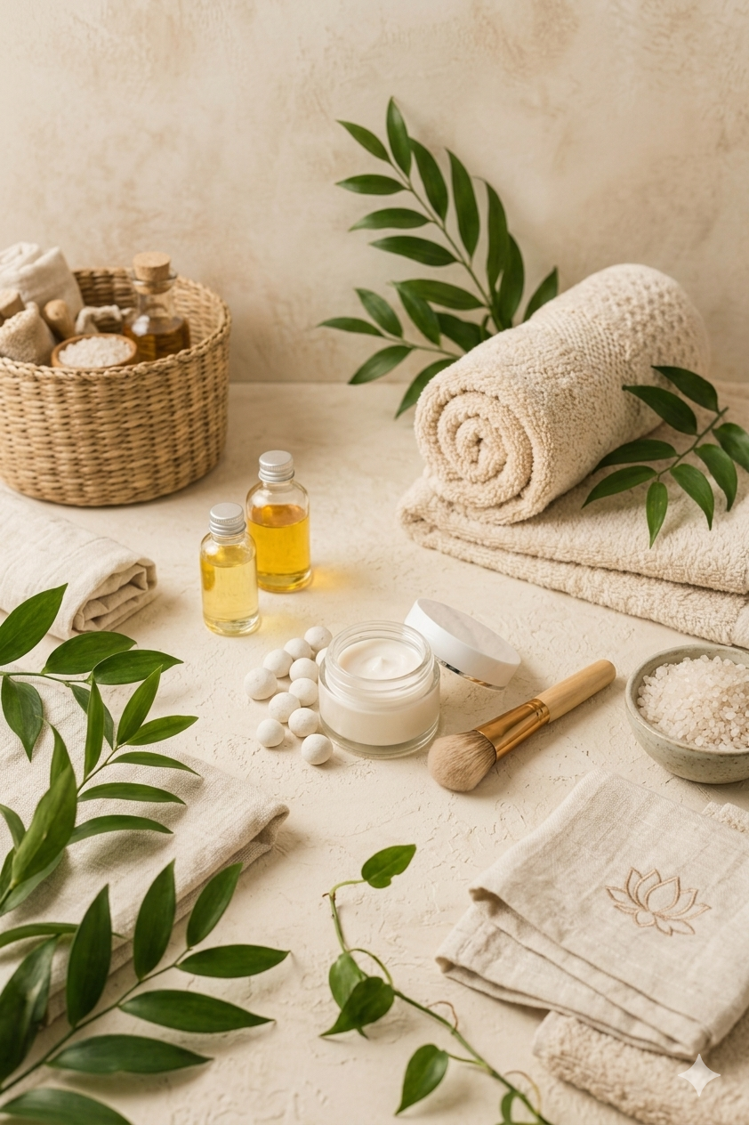 Produtos e acessórios de spa artesanais